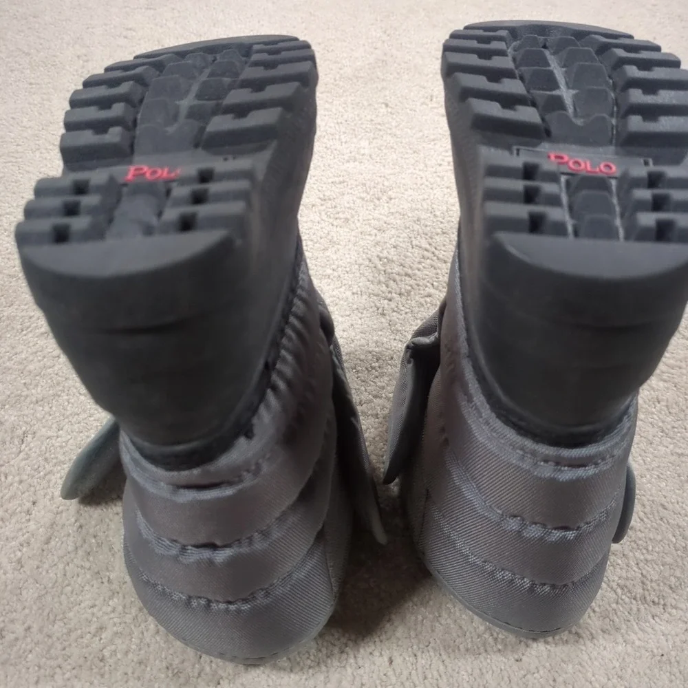 Polo Ralph Lauren Vancouver EZ Snow Boots Toddler Unisex Size 5 Waterproof Gray